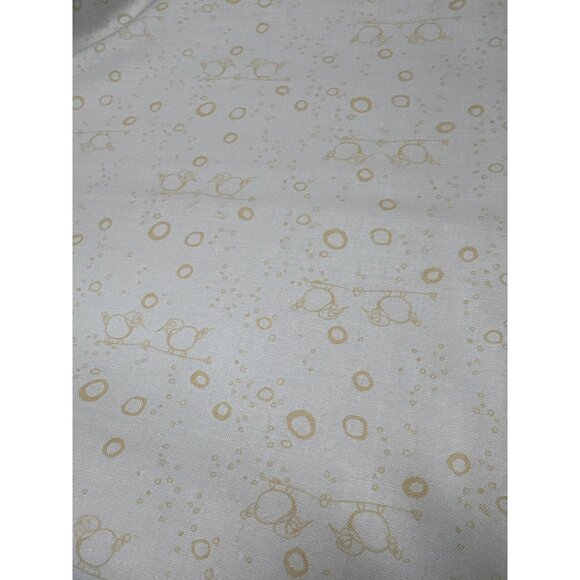 Cheap Talk Yellow on Cream Print Cotton Fabric 12" x 46" Connecting Threads Sewi - Picture 2 of 8